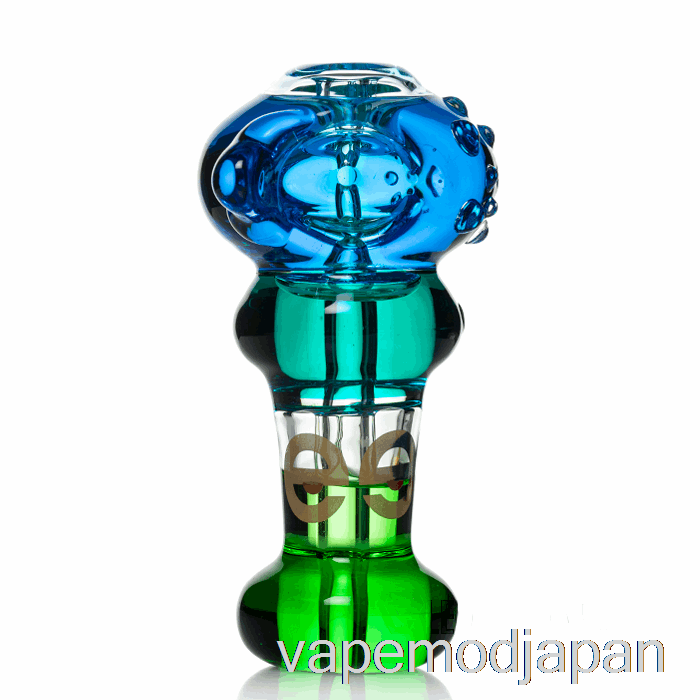 Vape Mod Cheech ガラス トリプル フリーズ可能 スプーン ハンド パイプ ブルー / ティール / グリーン